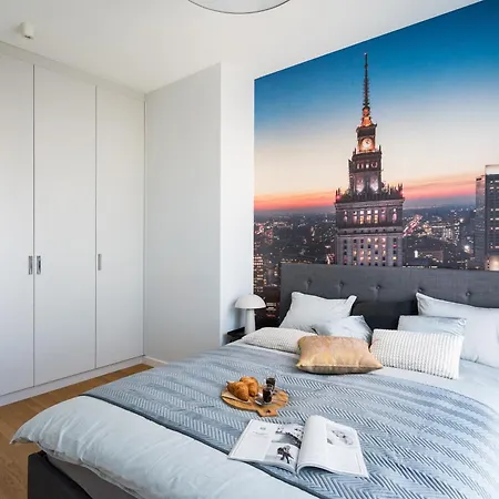 Luxury 2-bedroom Penthouse Skyline 15m Terrace, Garage, Gym, Rooftop & Only 500 M To Metro Warsaw
